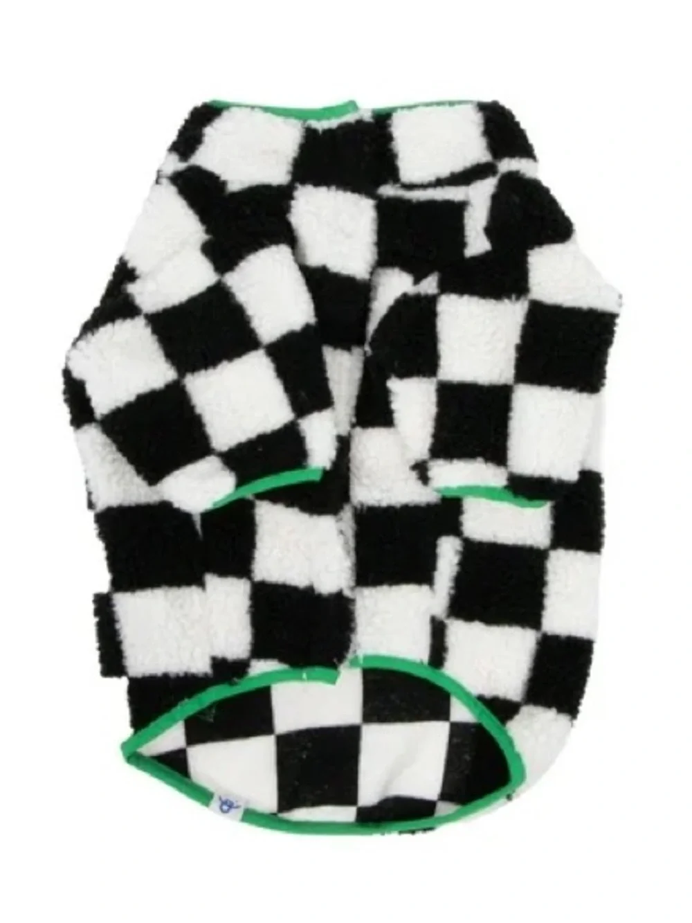 Oodles Checkered Sherpa Dog Jacket